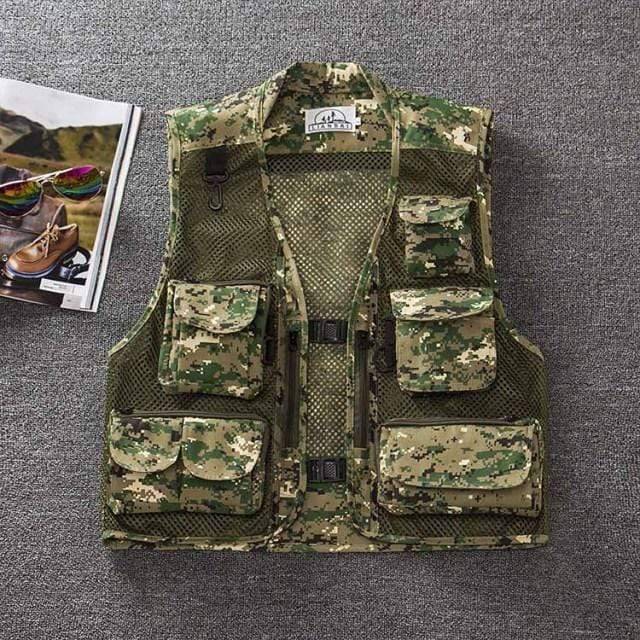 Angel- und Jagdweste mit mehreren Taschen für den Outdoor-Einsatz - Lamylie