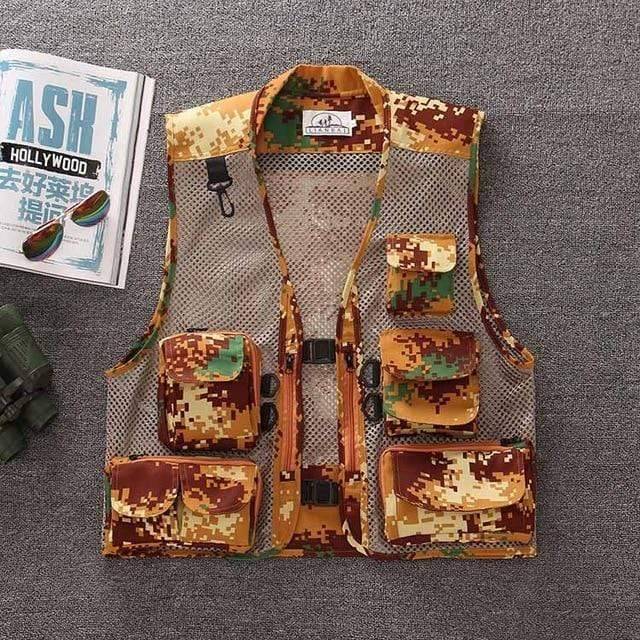 Angel- und Jagdweste mit mehreren Taschen für den Outdoor-Einsatz - Lamylie