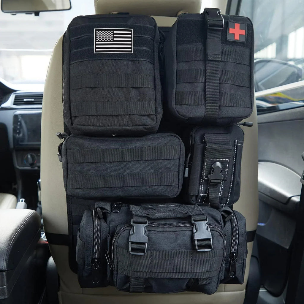 Sac organiseur MOLLE pour dossier de siège de véhicule – Solution de rangement tactique - Lamylie