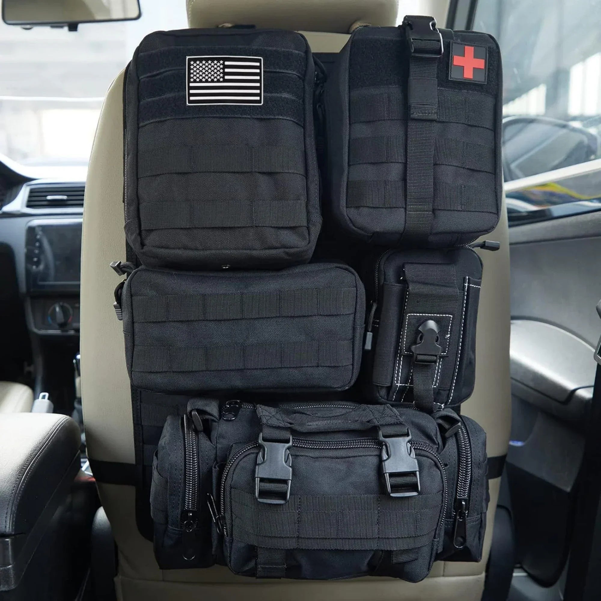 Sac organiseur MOLLE pour dossier de siège de véhicule – Solution de rangement tactique - Lamylie