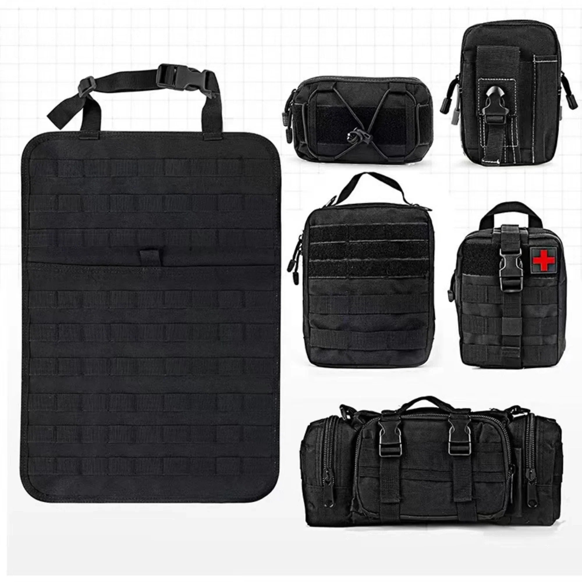 Sac organiseur MOLLE pour dossier de siège de véhicule – Solution de rangement tactique - Lamylie