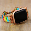 Χειροποίητο boho περιτυλιχτό βραχιόλι για Apple Watch με πνευματική ενέργεια - Lamylie