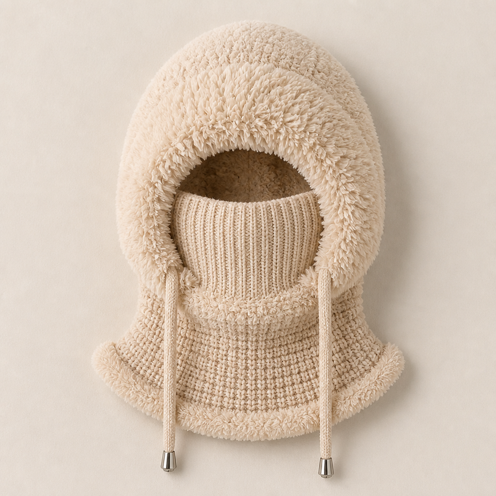 ChillGuard – Sciarpa con cappuccio foderata in morbido peluche e vestibilità regolabile con coulisse - Lamylie