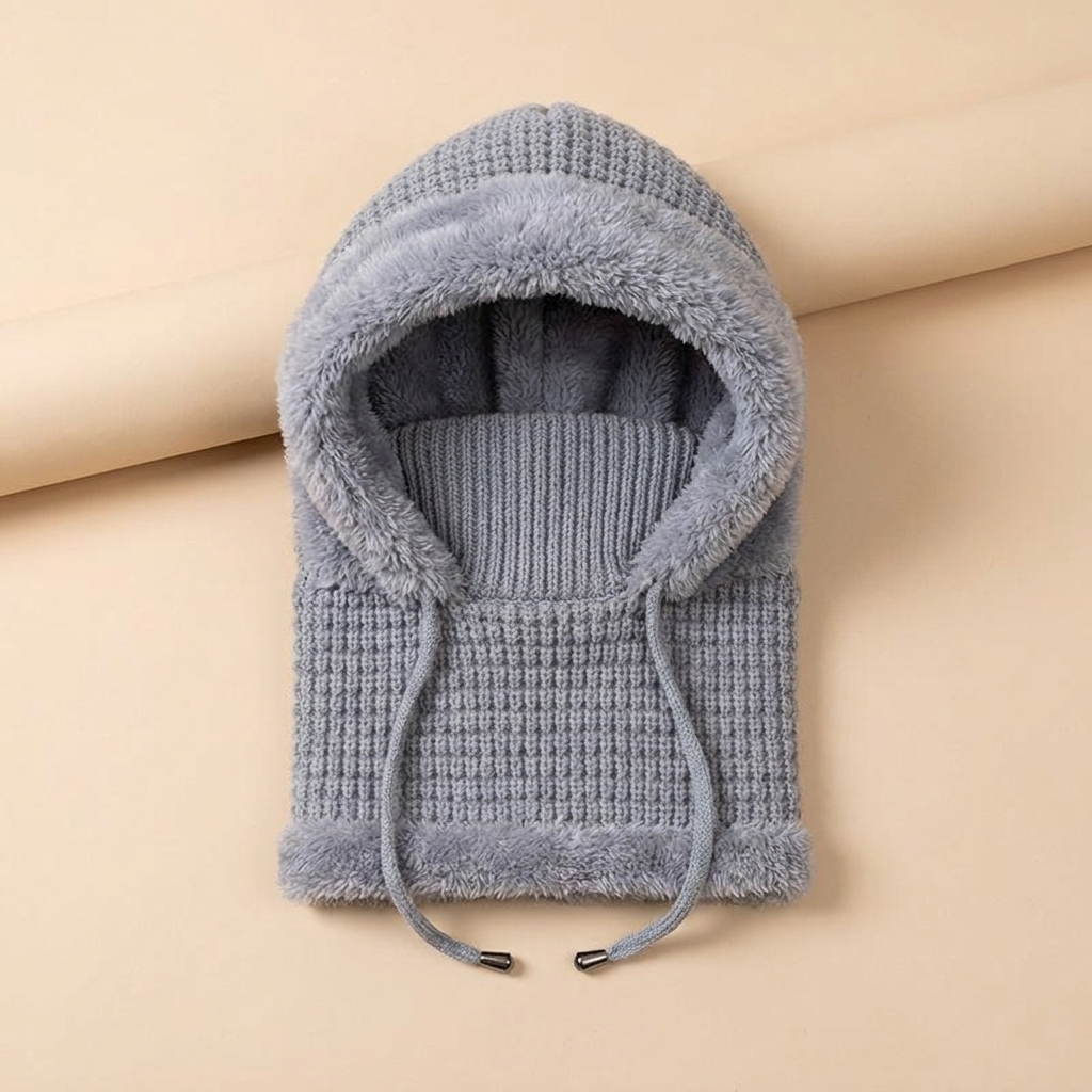 ChillGuard – Sciarpa con cappuccio foderata in morbido peluche e vestibilità regolabile con coulisse - Lamylie
