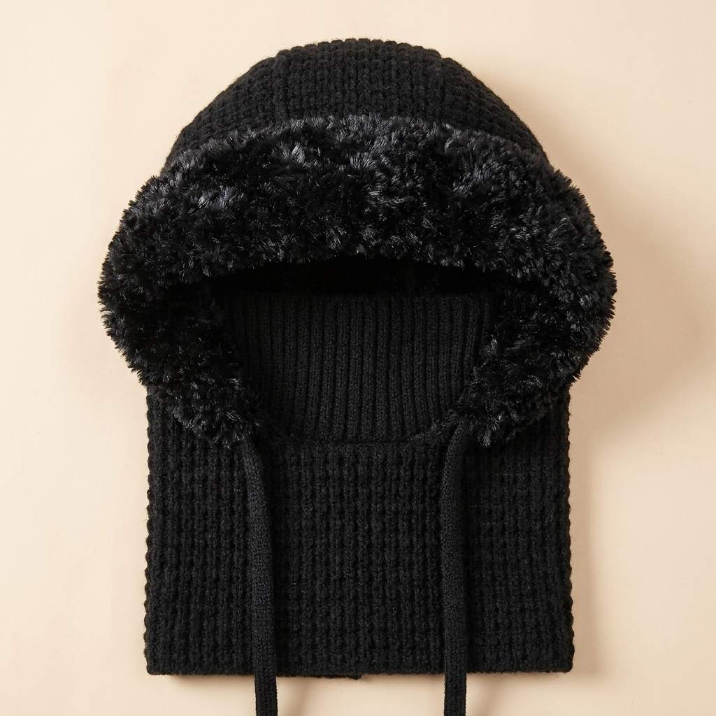 ChillGuard – Sciarpa con cappuccio foderata in morbido peluche e vestibilità regolabile con coulisse - Lamylie