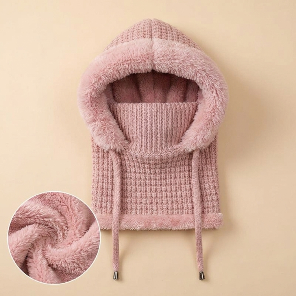 ChillGuard – Sciarpa con cappuccio foderata in morbido peluche e vestibilità regolabile con coulisse - Lamylie