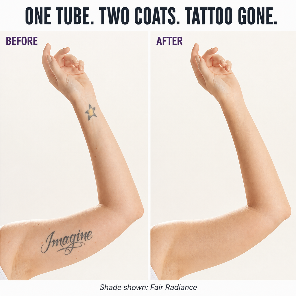 LuminiqueAura — Cover Tattoos, Scars and Spider Veins Without Streaking or Transferring - Lamylie