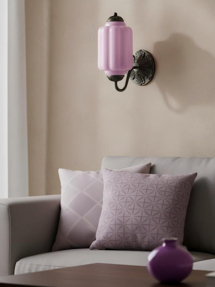 Milk Glass Wall Lamp Eloise for Hall and Bedroom | Vintage Wall Lighting with Milky White Glass - Lamylie