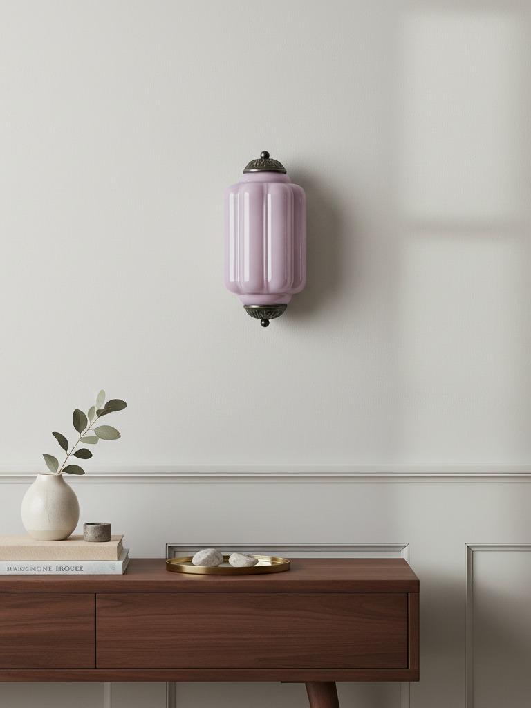 Milk Glass Wall Lamp for Bedroom Hall Scandinavian Style - Lamylie
