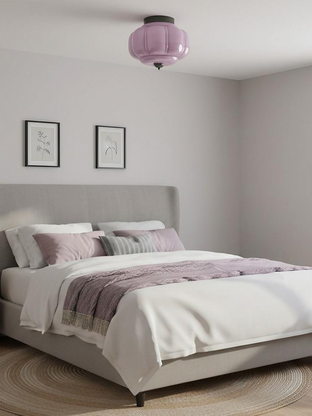 Retro Ceiling Lamp with Milk Glass Shade | Refined Semi-Flush Mount Lighting for Modern Interiors - Lamylie