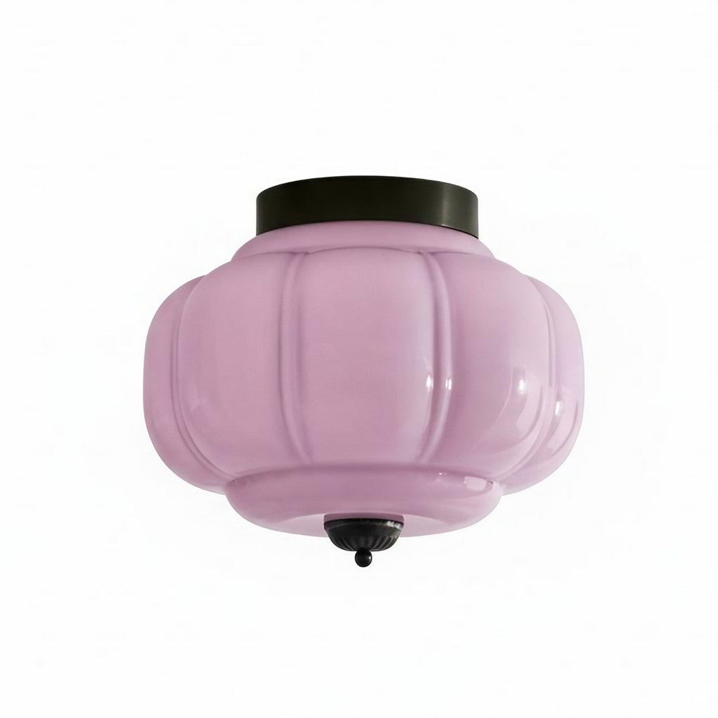 Retro Ceiling Lamp with Milk Glass Shade | Refined Semi-Flush Mount Lighting for Modern Interiors - Lamylie