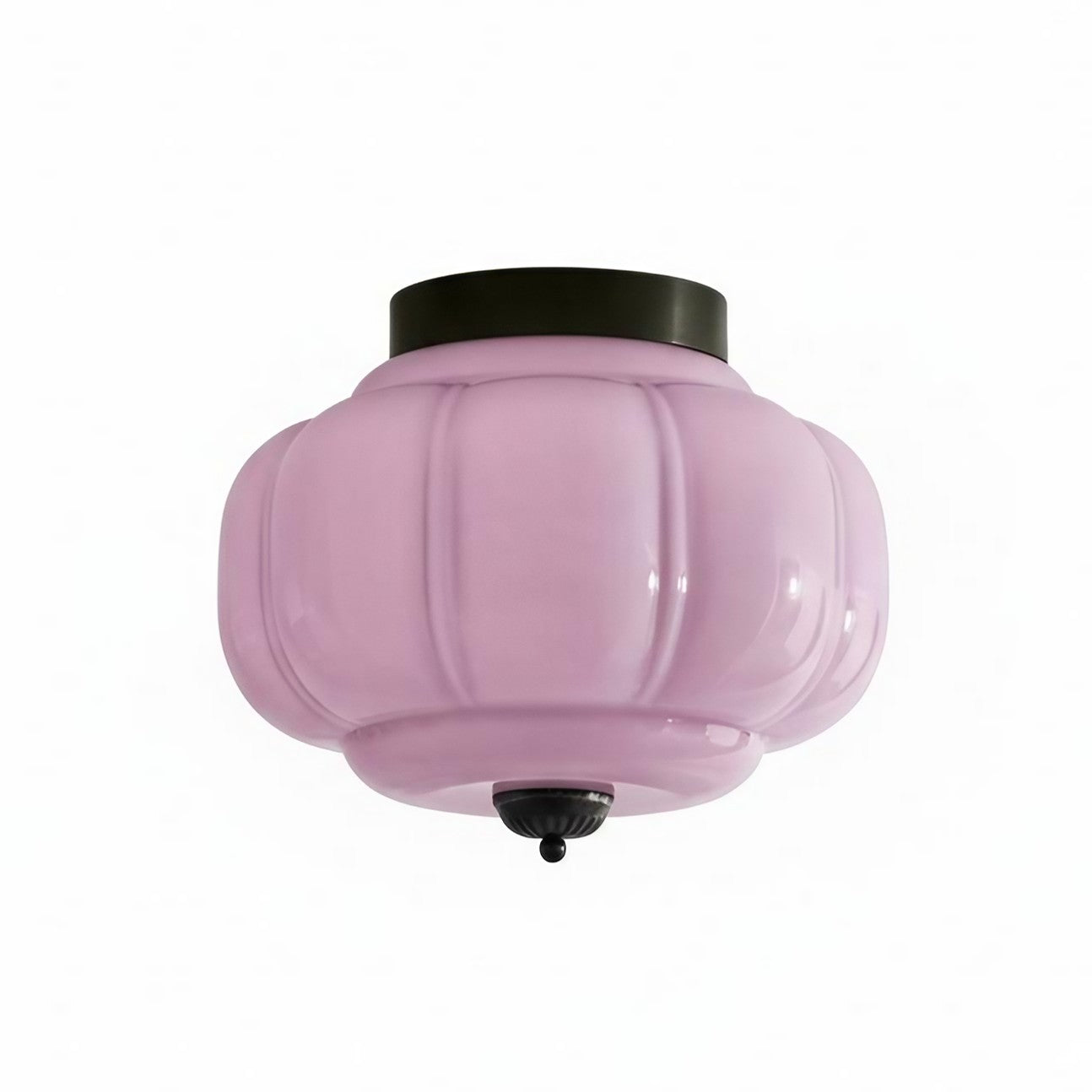 Retro Ceiling Lamp with Milk Glass Shade | Refined Semi-Flush Mount Lighting for Modern Interiors - Lamylie
