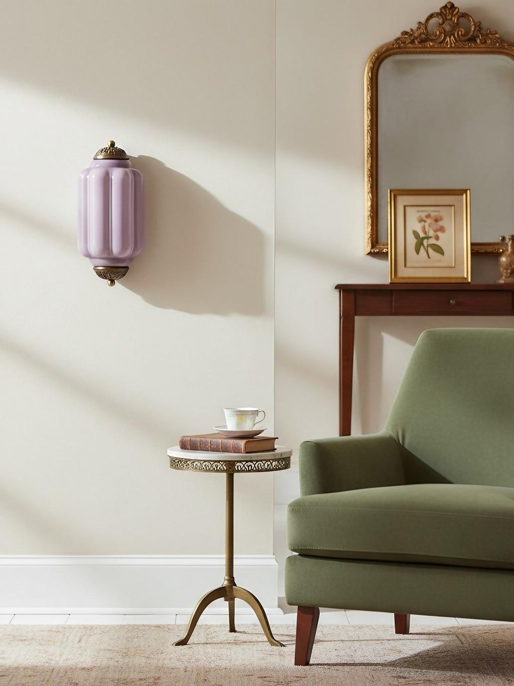 Milk Glass Wall Lamp for Bedroom Hall Scandinavian Style - Lamylie