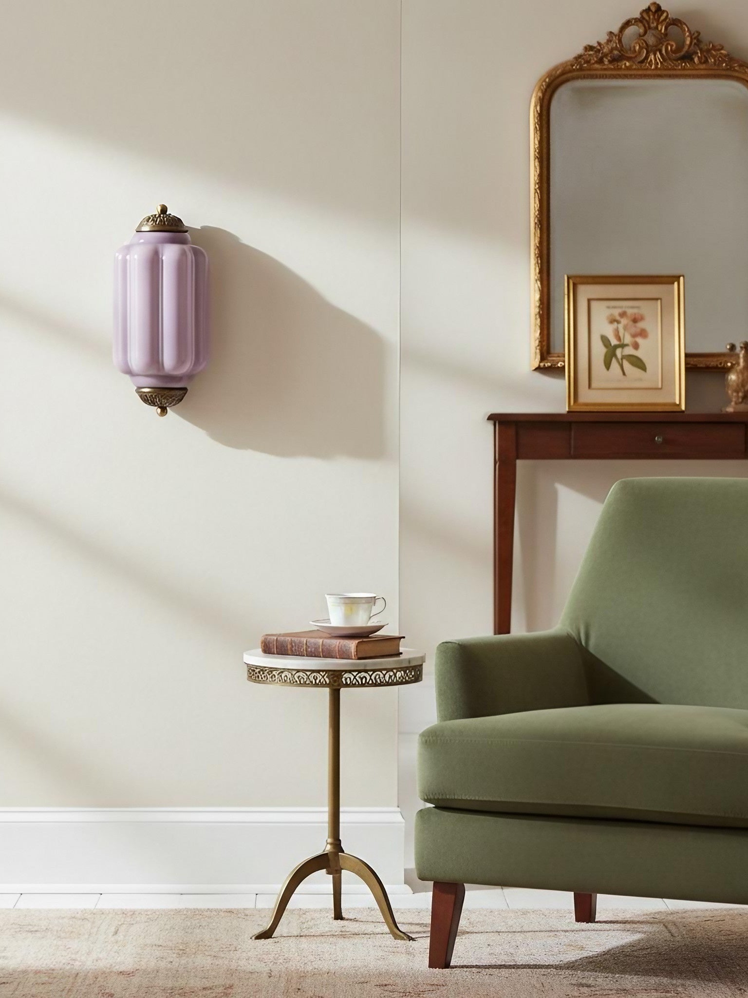 Milk Glass Wall Lamp for Bedroom Hall Scandinavian Style - Lamylie