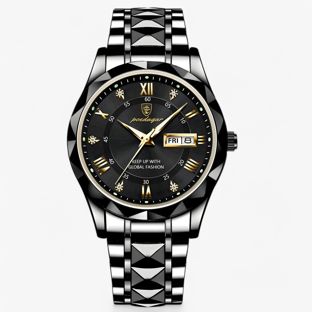 Montre automatique pour homme avec bracelet classique en cuir – 40 mm – Lamylie