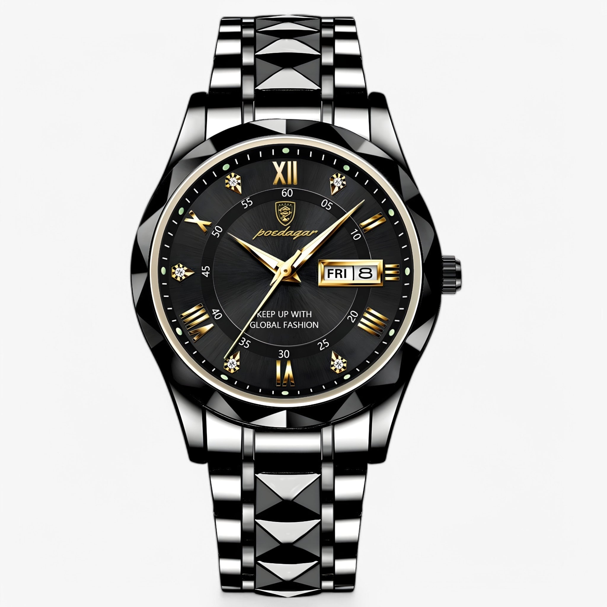 Montre automatique pour homme avec bracelet classique en cuir – 40 mm – Lamylie