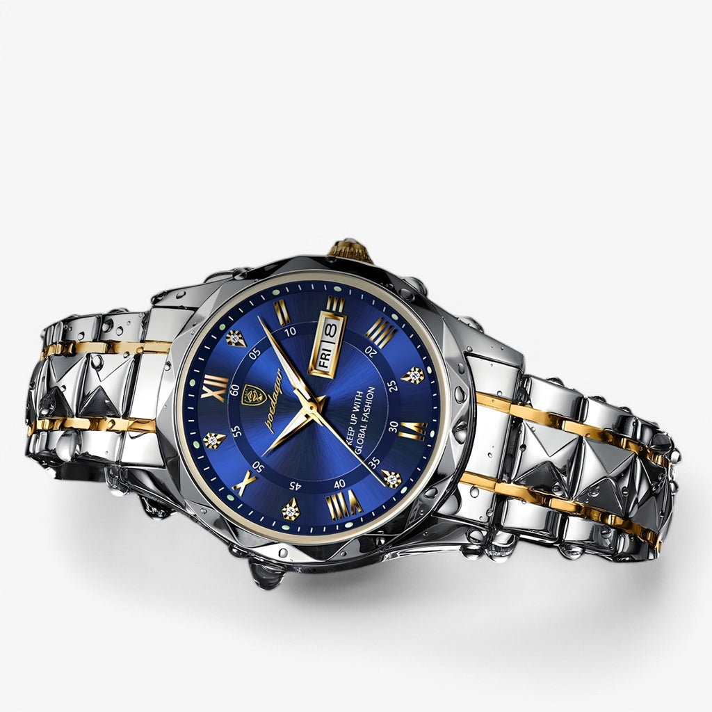 Montre automatique pour homme avec bracelet classique en cuir – 40 mm – Lamylie