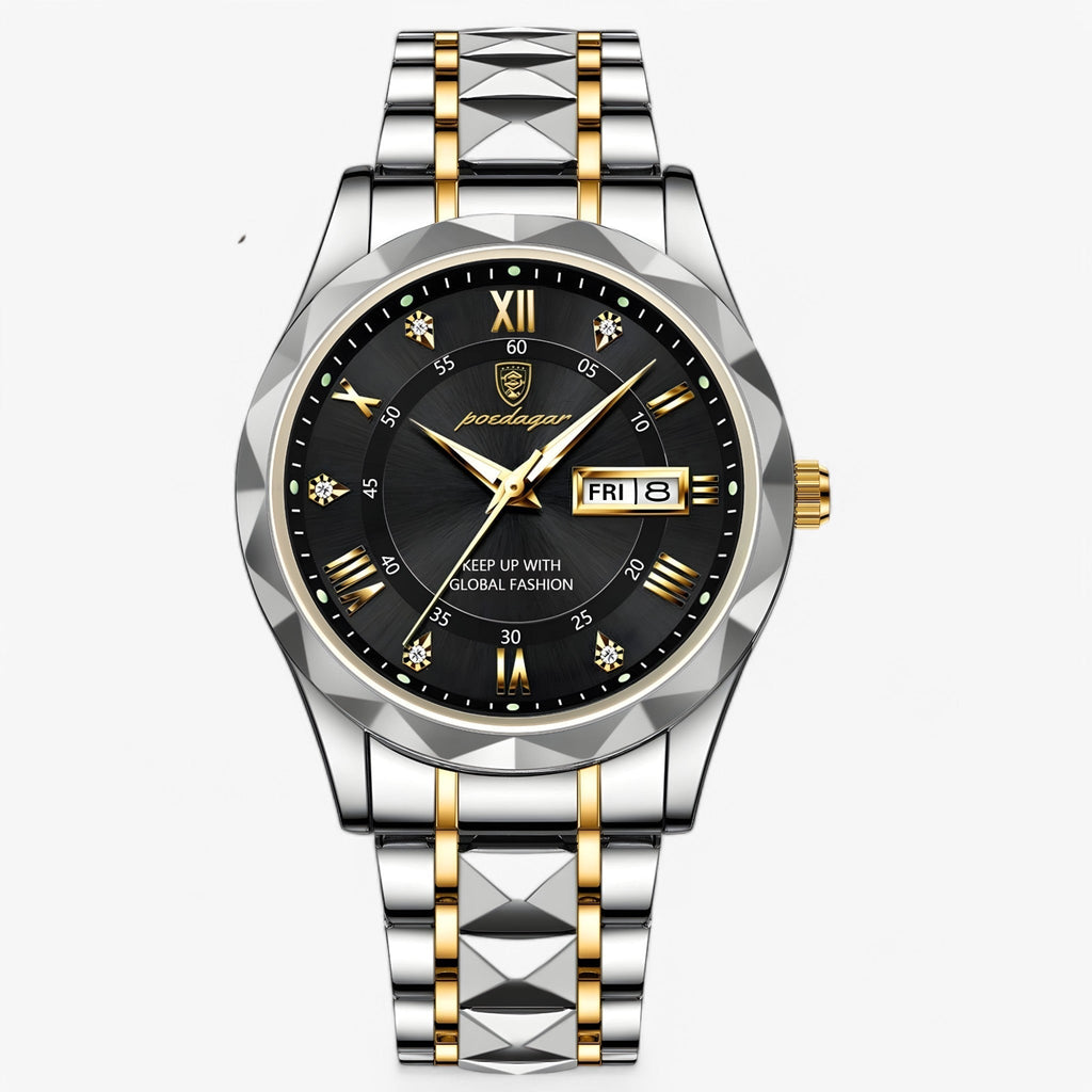 Montre automatique pour homme avec bracelet classique en cuir – 40 mm – Lamylie