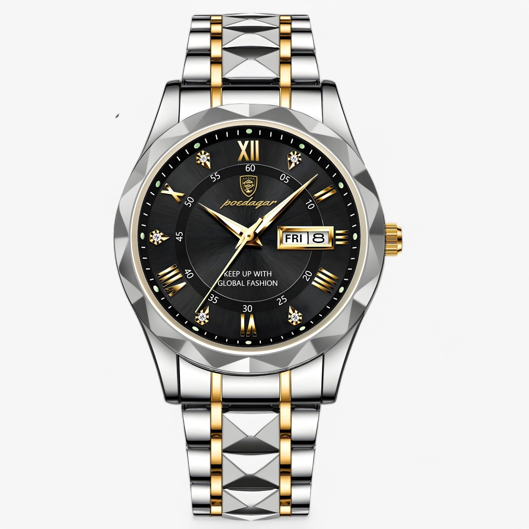 Montre automatique pour homme avec bracelet classique en cuir – 40 mm – Lamylie