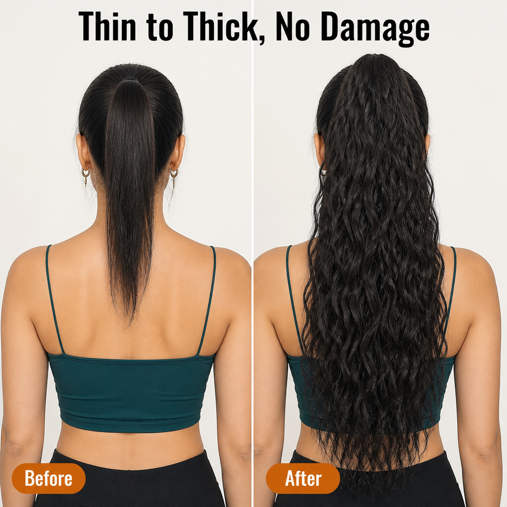 LuxeLush — Clip On a Full, Beachy-Wave Ponytail in Under a Minute - Lamylie