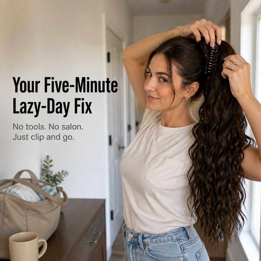 LuxeLush — Clip On a Full, Beachy-Wave Ponytail in Under a Minute - Lamylie