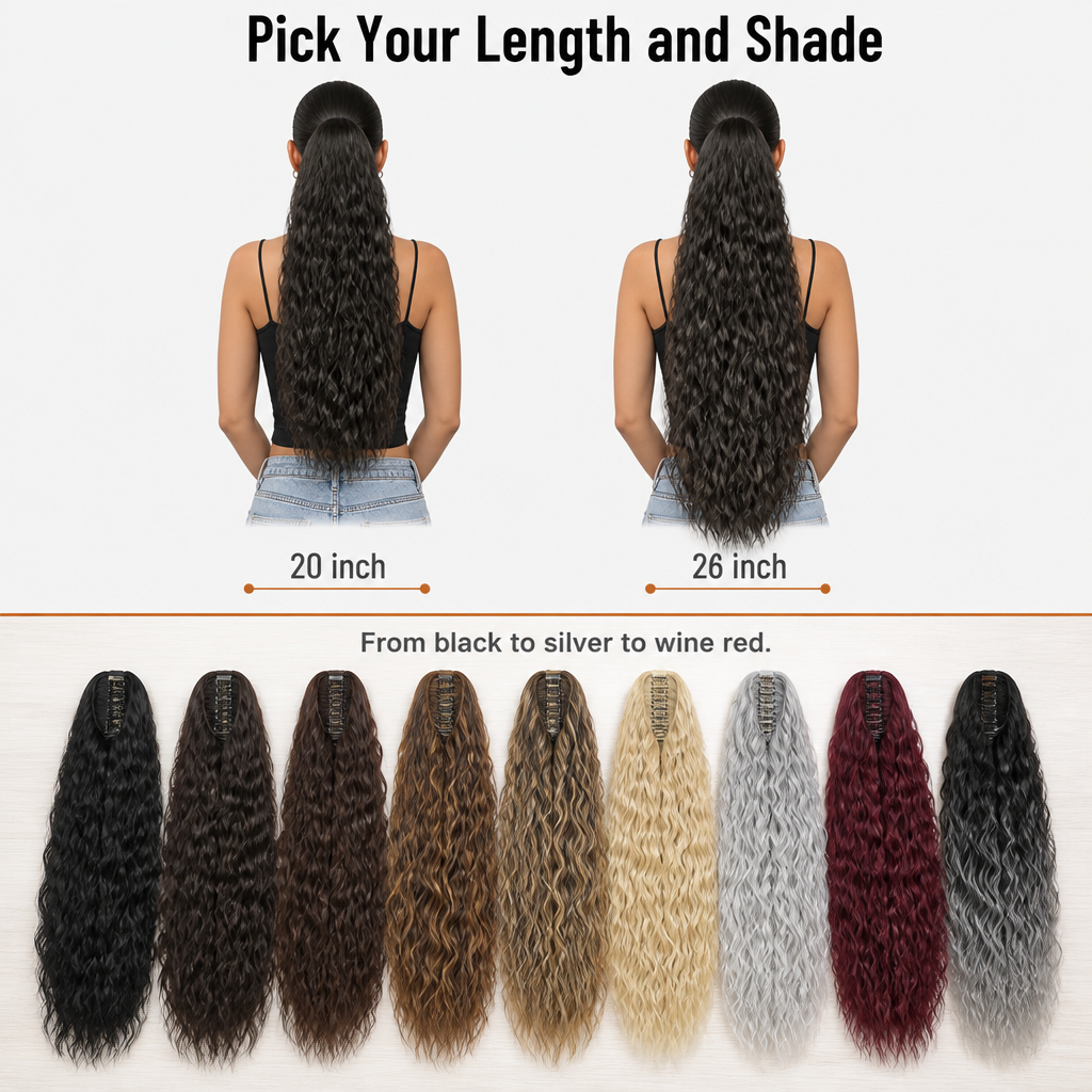 LuxeLush — Clip On a Full, Beachy-Wave Ponytail in Under a Minute - Lamylie