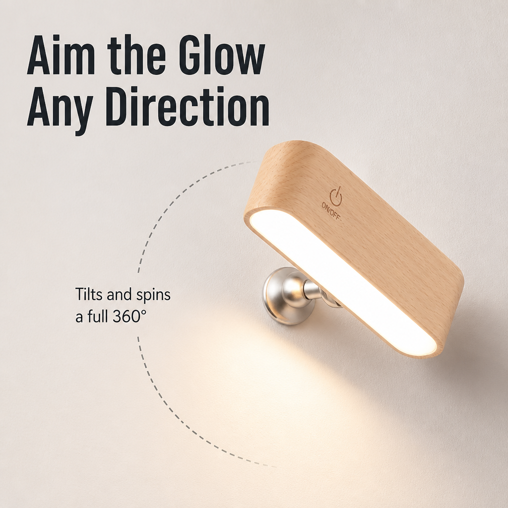VertaLume – Klebe sie überall hin, schwenke sie in jede Richtung, leuchte die ganze Nacht - Lamylie