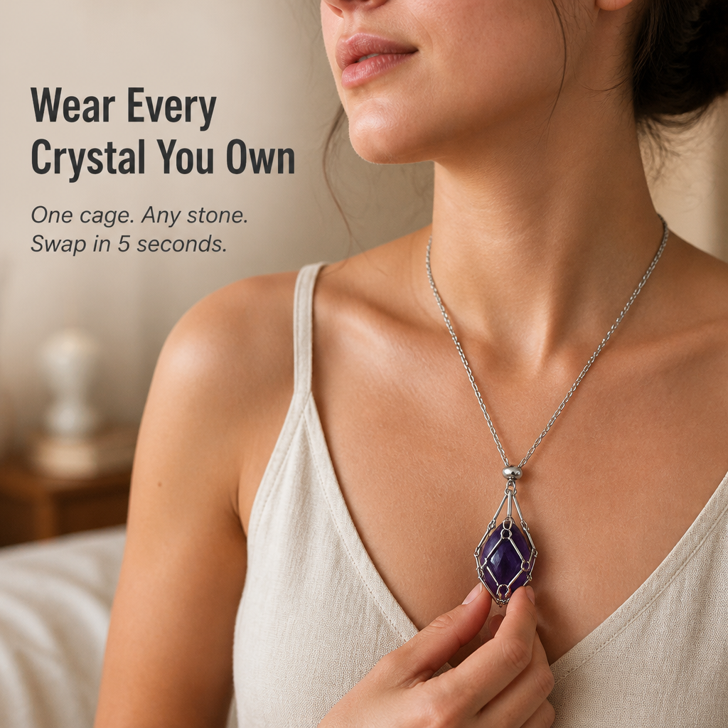 LumaLuxe — Swap Any Crystal Into One Cage Necklace in Seconds - Lamylie