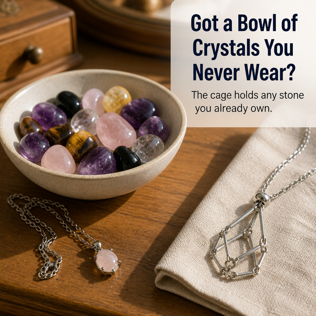 LumaLuxe — Swap Any Crystal Into One Cage Necklace in Seconds - Lamylie