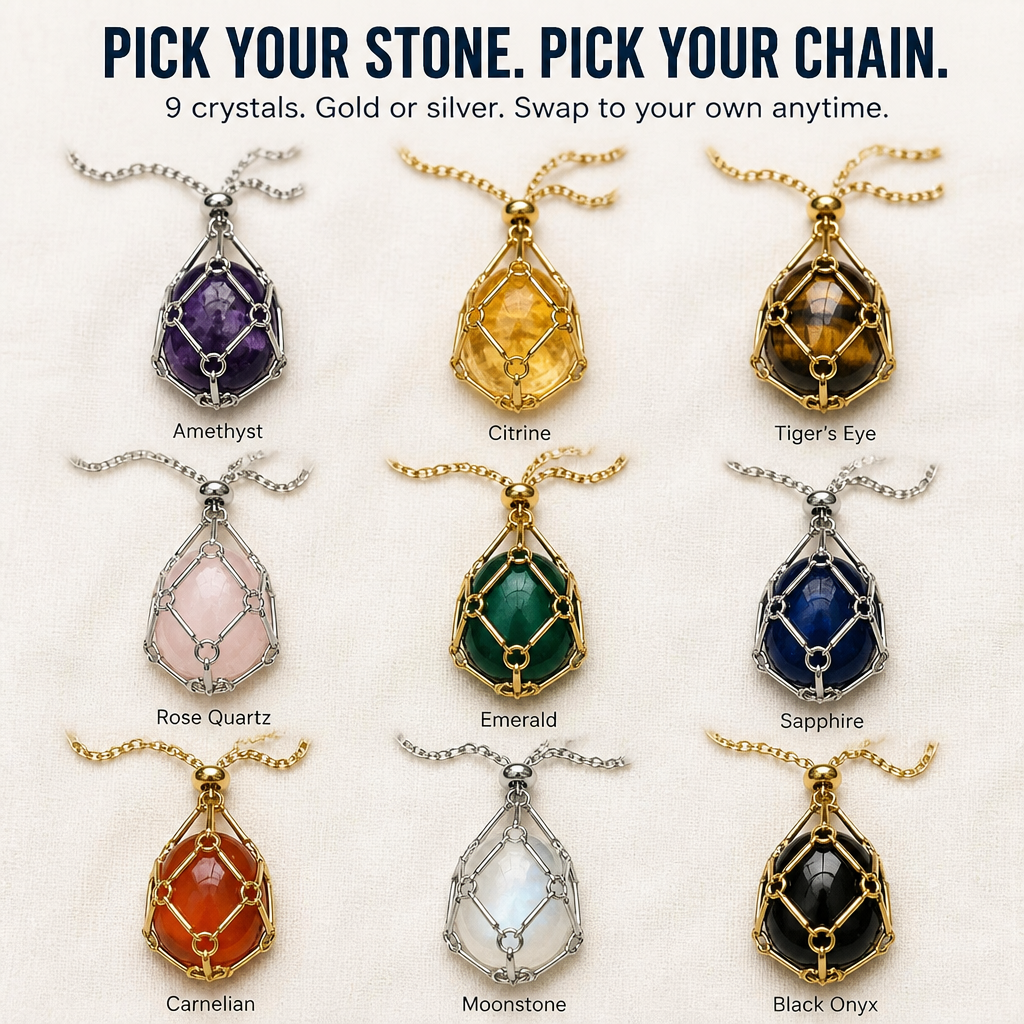LumaLuxe — Swap Any Crystal Into One Cage Necklace in Seconds - Lamylie