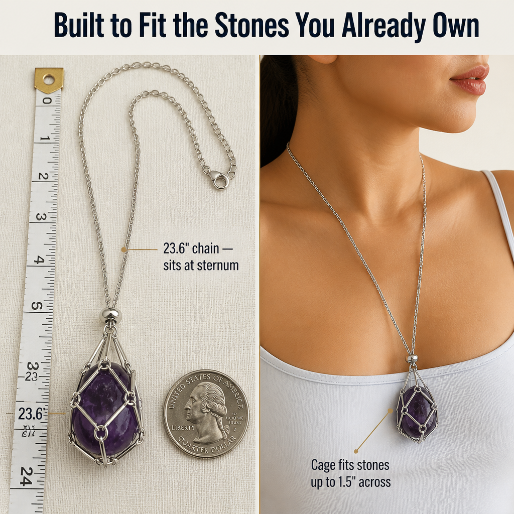 LumaLuxe — Swap Any Crystal Into One Cage Necklace in Seconds - Lamylie