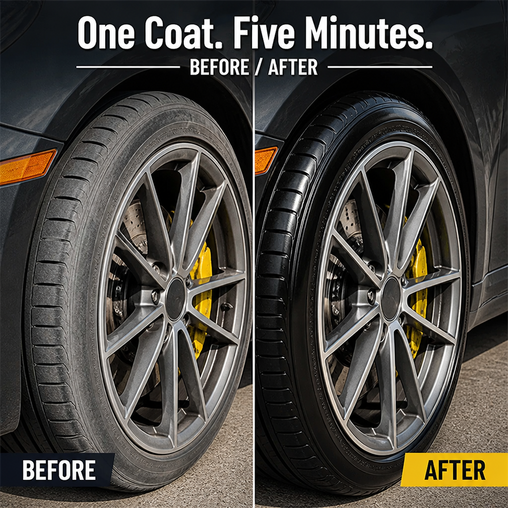 JetBlack Tire Revive — Bring Faded, Cracked Tires Back to Deep Black in 5 Minutes - Lamylie