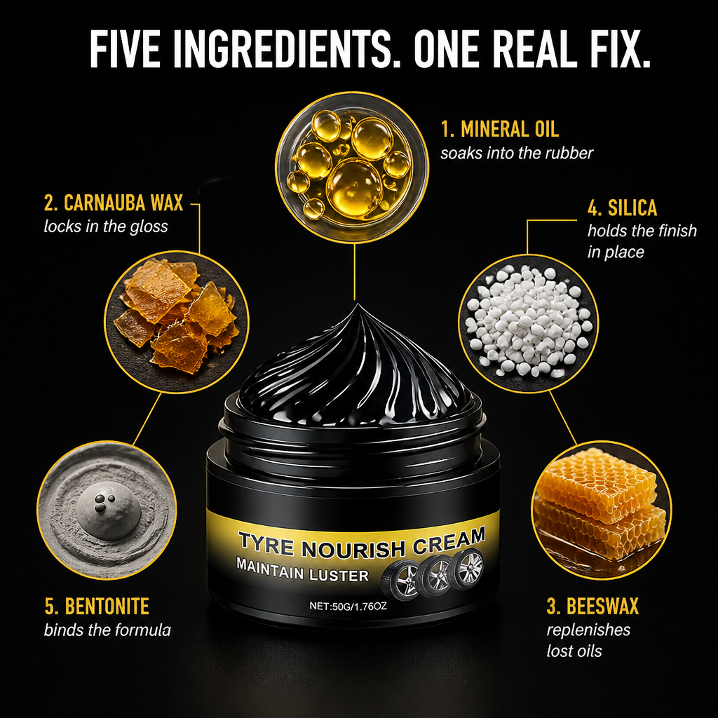 JetBlack Tire Revive — Bring Faded, Cracked Tires Back to Deep Black in 5 Minutes - Lamylie