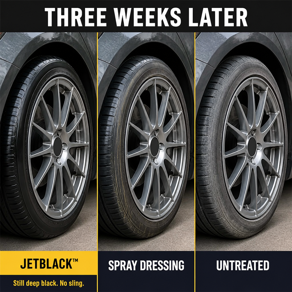 JetBlack Tire Revive — Bring Faded, Cracked Tires Back to Deep Black in 5 Minutes - Lamylie