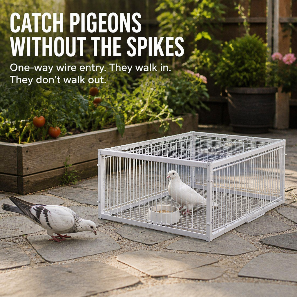 FeatherGuard — Captura humanamente las palomas que destrozan tu jardín, sin púas ni veneno - Lamylie