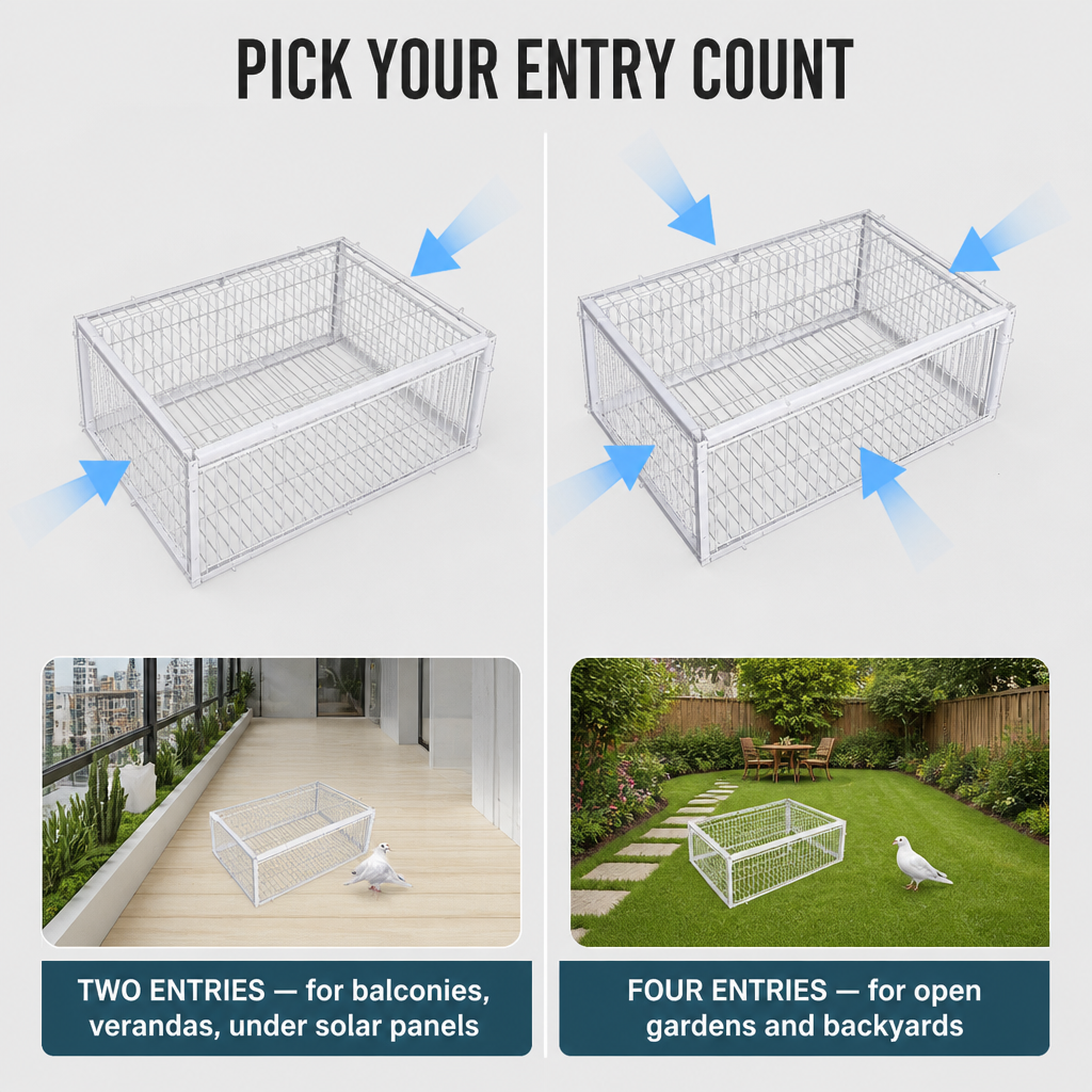FeatherGuard — Captura humanamente las palomas que destrozan tu jardín, sin púas ni veneno - Lamylie