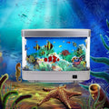 Retro Aquarium Lamp with Moving Fish | Soothing Ambient Light for Living Room, Office, Kids’ Room | No Maintenance Needed | Nostalgic LED Lamp - Lamylie