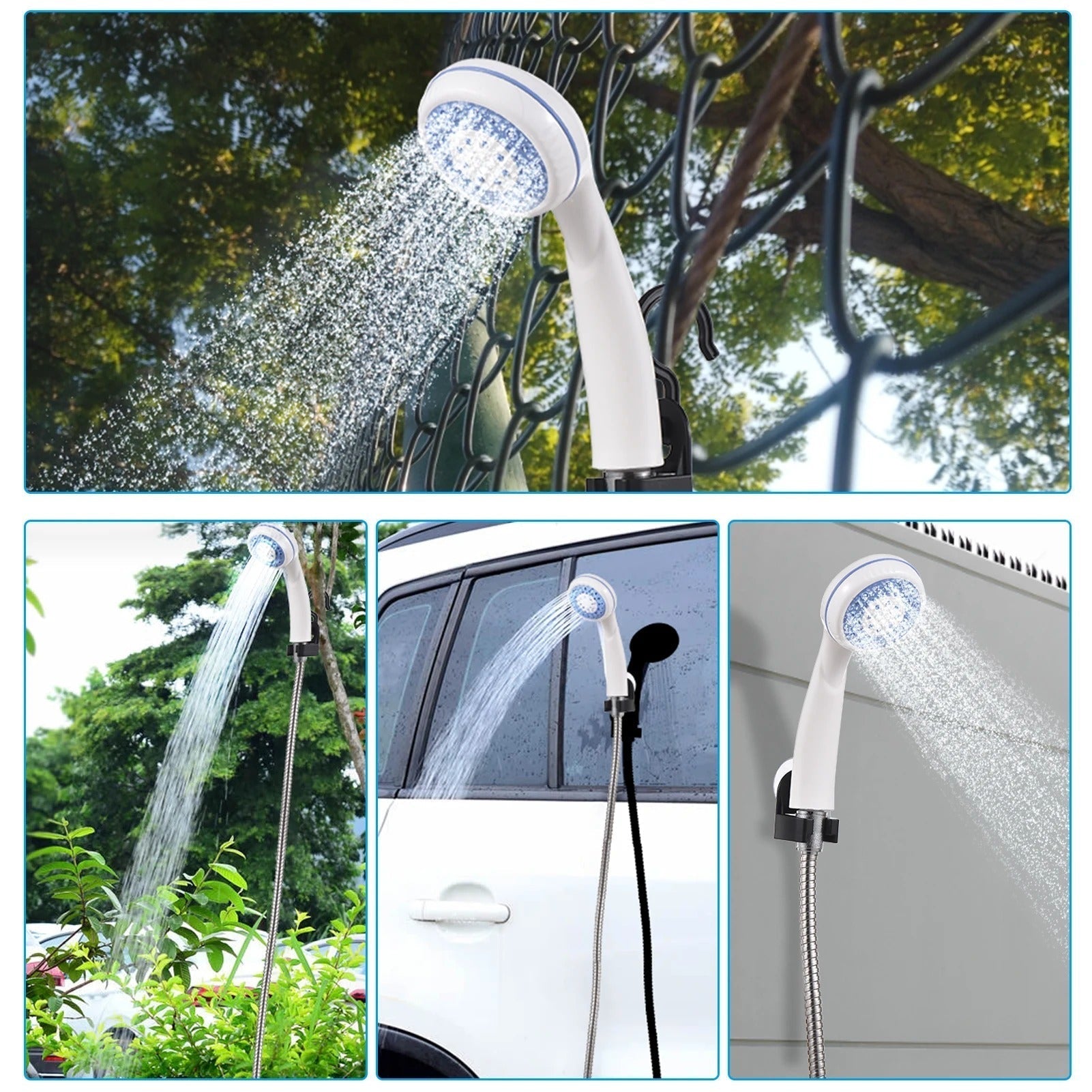 Portable Camping Shower Rechargeable USB for Outdoor Hiking Camping Beach - Lamylie