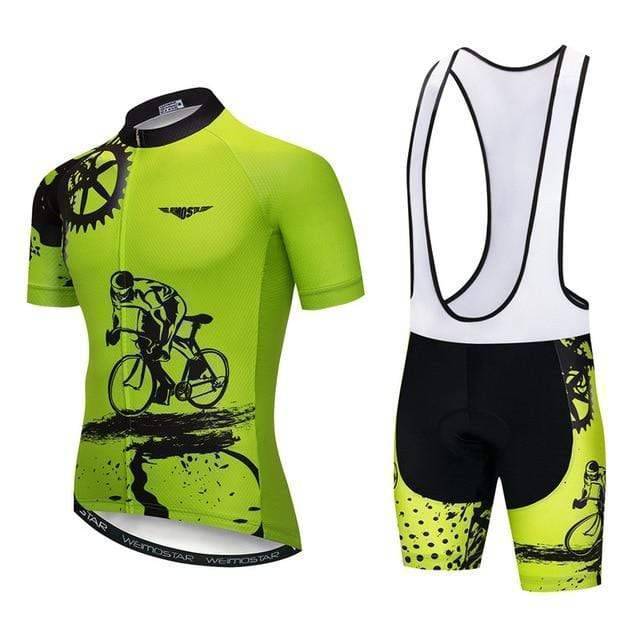Conjunto de camisola e calções de ciclismo para homem - Estilo Aero Pro - Lamylie