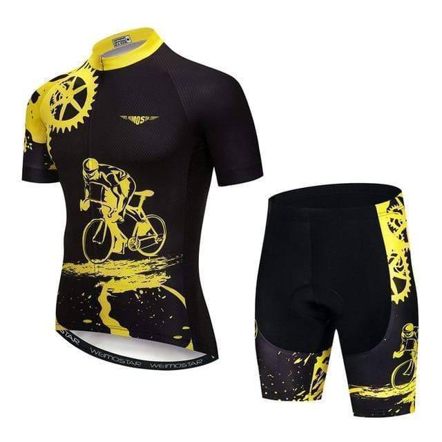 Conjunto de camisola e calções de ciclismo para homem - Estilo Aero Pro - Lamylie