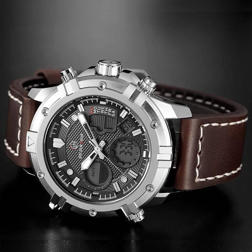 Military Style Quartz Watch for Men – Waterproof Digital Timepiece - Lamylie