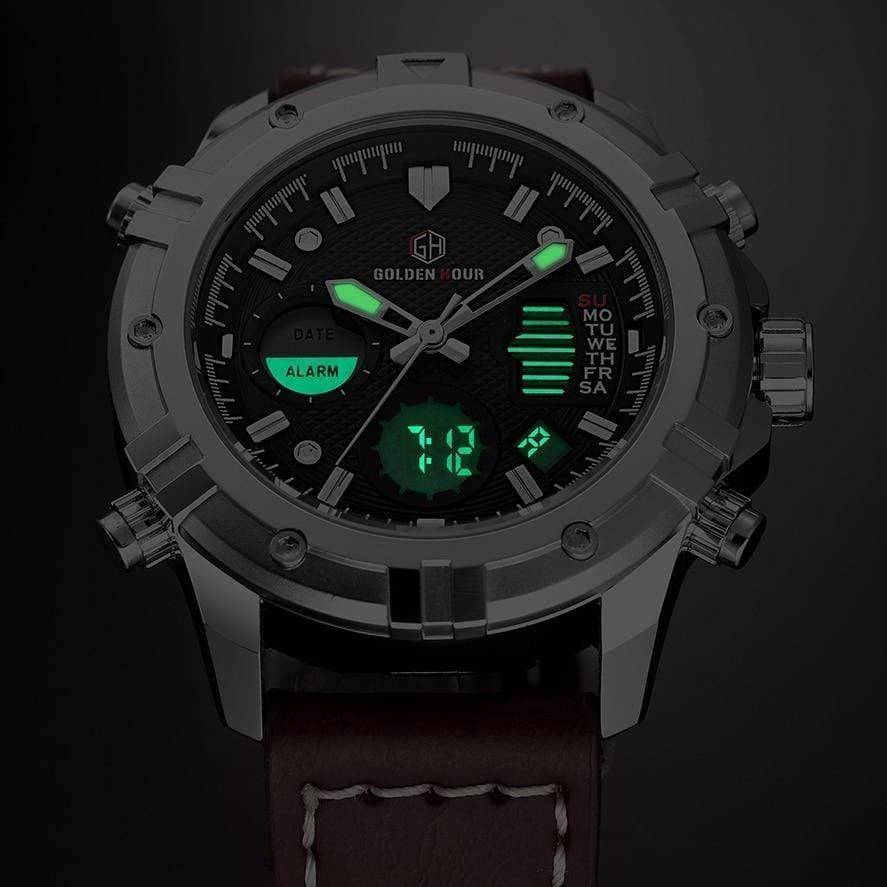 Military Style Quartz Watch for Men – Waterproof Digital Timepiece - Lamylie