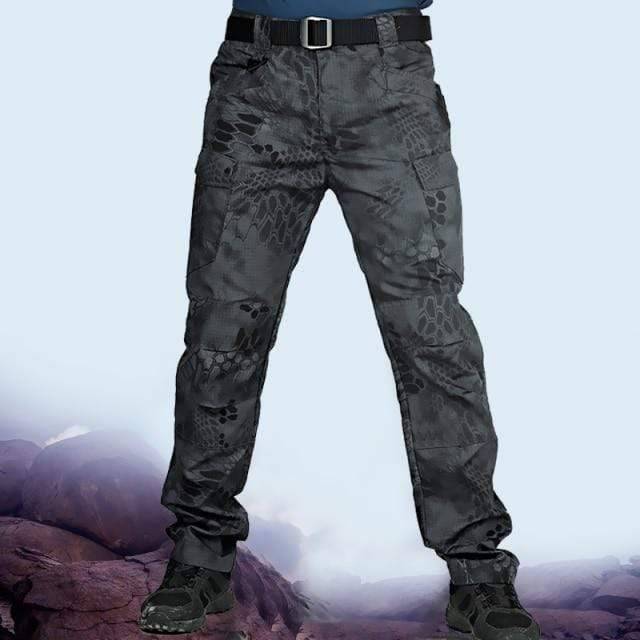 Pantaloni cargo mimetici da uomo con vita elasticizzata - Lamylie