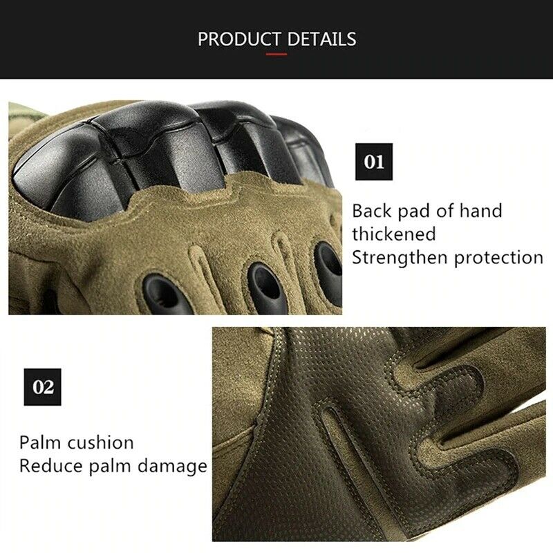Gants tactiles pour homme avec coques rigides aux articulations, à usage tactique – Lamylie
