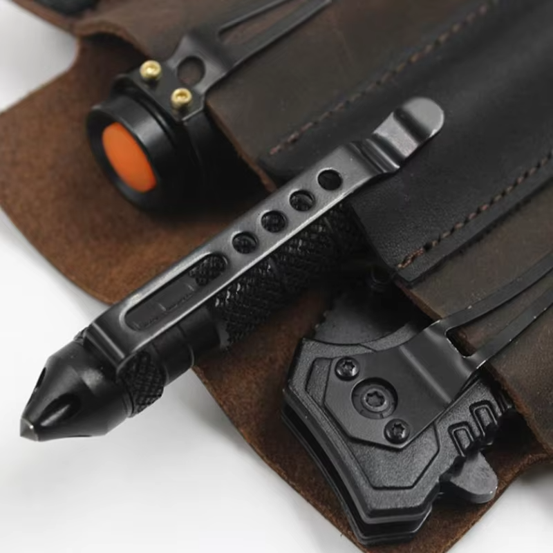 Multitool Holster for Everyday Carry - Genuine Leather Belt Sheath for Men - Lamylie