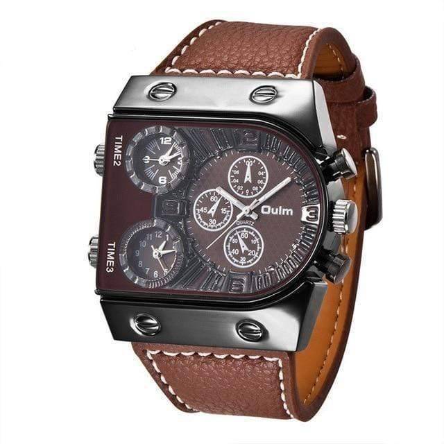Militärische Herrenuhr mit mehreren Zeitzonen – Lamylie