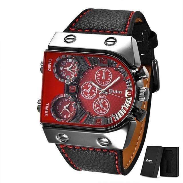 Militärische Herrenuhr mit mehreren Zeitzonen – Lamylie