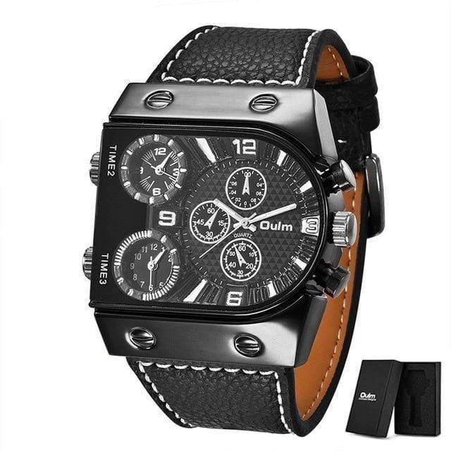 Militärische Herrenuhr mit mehreren Zeitzonen – Lamylie