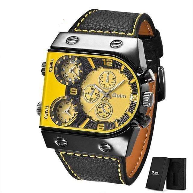 Militärische Herrenuhr mit mehreren Zeitzonen – Lamylie
