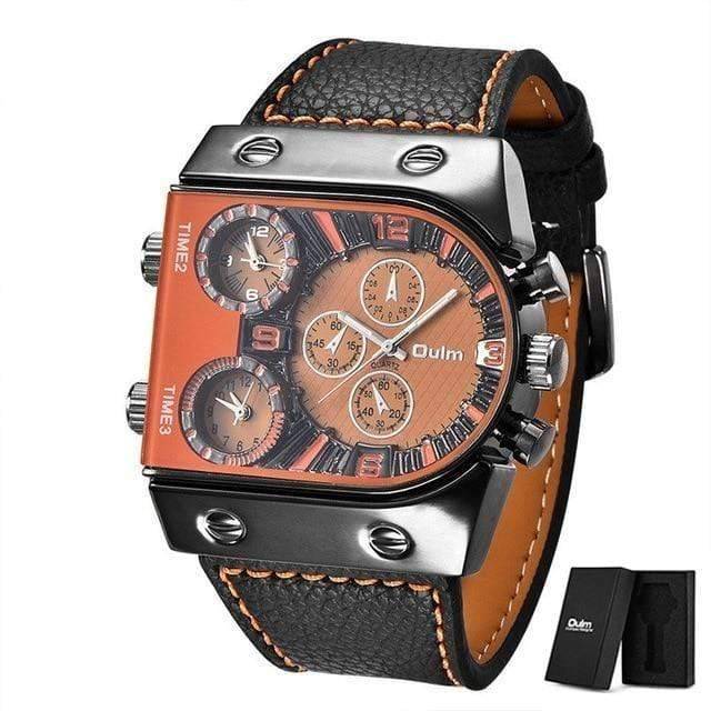 Militärische Herrenuhr mit mehreren Zeitzonen – Lamylie